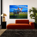 Pig In Meadow 17 Wall Art