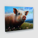 Pig In Meadow 4 Wall Art