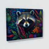 Raccoon Vibrant Garden 2 Wall Art