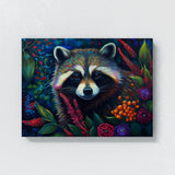 Raccoon Vibrant Garden 2 Wall Art