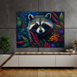 Raccoon Vibrant Garden 2 Wall Art