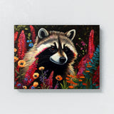 Raccoon Vibrant Garden 3 Wall Art