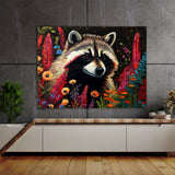 Raccoon Vibrant Garden 3 Wall Art