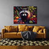 Raccoon Vibrant Garden Art 13 Wall Art