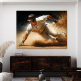 Baseball Realistic Movement 6 Wall Art
