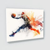 Basketball Watercolor Player 9 Wall Art
