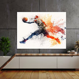 Basketball Watercolor Player 9 Wall Art