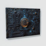 Bitcoin Circuit Realistic 3 Wall Art