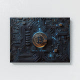 Bitcoin Circuit Realistic 3 Wall Art
