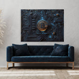Bitcoin Circuit Realistic 3 Wall Art