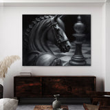 Chess Piece Charcoal Knight 22 Wall Art
