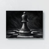 Chess Piece Charcoal Pawn 31 Wall Art