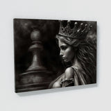 Chess Piece Charcoal Queen 12 Wall Art