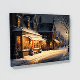 Christmas Lights Storefronts 8 Wall Art