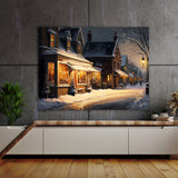 Christmas Lights Storefronts 8 Wall Art