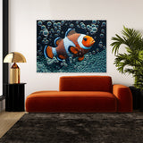 Clownfish Pointillist 14 Wall Art
