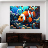 Clownfish Vibrant Abstract 5 Wall Art