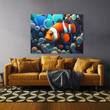 Clownfish Vibrant Abstract 5 Wall Art