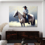 Cowboy Soft Delicate Horseback 4 Wall Art