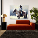 Cowboy Soft Delicate Horseback 4 Wall Art