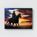 Cowboy Sunset 40 Wall Art