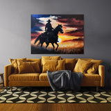 Cowboy Sunset 40 Wall Art