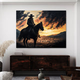 Cowboy Sunset 45 Wall Art