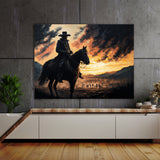 Cowboy Sunset 45 Wall Art