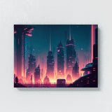 Cyberpunk Futuristic Cityscape 1 Wall Art