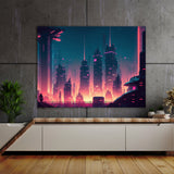 Cyberpunk Futuristic Cityscape 1 Wall Art