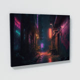 Cyberpunk Neon Alleyway Graffiti 4 Wall Art