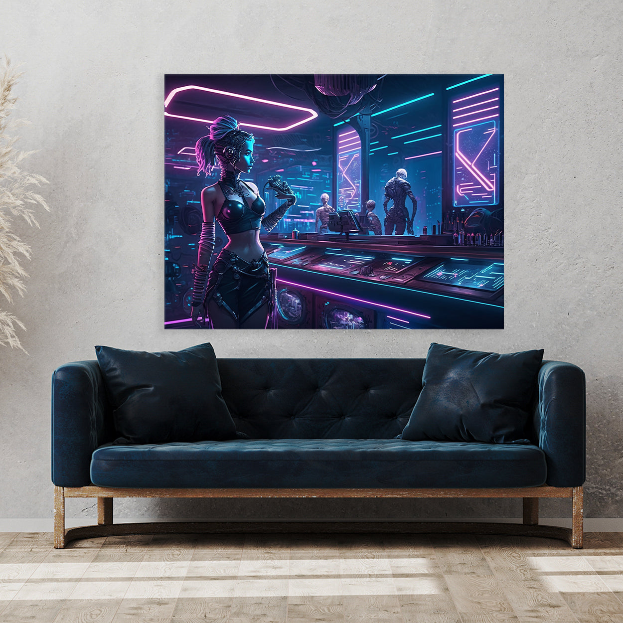 Cyberpunk Nightclub Experience 18 Canvas Wall Art Print Decor Artwork ...