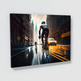 Cycling Cyclist City Street 22 Wall Art
