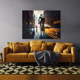 Cycling Cyclist City Street 22 Wall Art