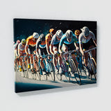 Cycling Large Scale Oil Cyclists 7 Wall Art