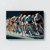 Cycling Large Scale Oil Cyclists 7 Wall Art