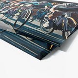 Cycling Large Scale Oil Cyclists 7 Wall Art