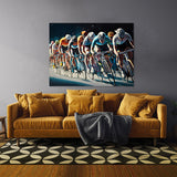 Cycling Large Scale Oil Cyclists 7 Wall Art