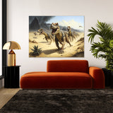 Dinosaur Allosaurus Hunting 30 Wall Art