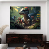 Dinosaur Baby Protecting Jungle 16 Wall Art