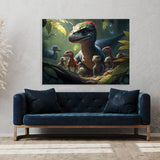 Dinosaur Baby Protecting Jungle 16 Wall Art