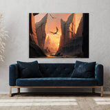 Dinosaur Canyon Pterodactyls 11 Wall Art