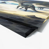 Dinosaur Dinosaurs Beach Waves 13 Wall Art