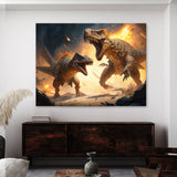 Dinosaur Dinosaurs Fighting 7 Wall Art