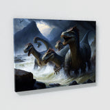 Dinosaur Dinosaurs River 25 Wall Art