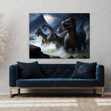 Dinosaur Dinosaurs River 25 Wall Art