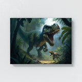 Dinosaur Jungle Attack 1 Wall Art