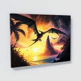 Dinosaur Pterodactyl Tropical 21 Wall Art