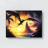 Dinosaur Pterodactyl Tropical 21 Wall Art