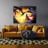 Dinosaur Pterodactyl Tropical 21 Wall Art